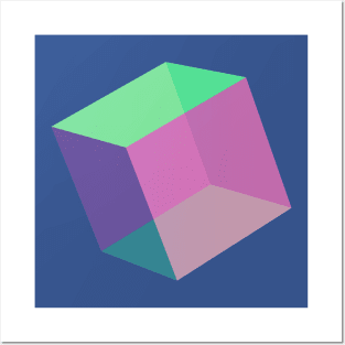 Transparent Color Cube Posters and Art